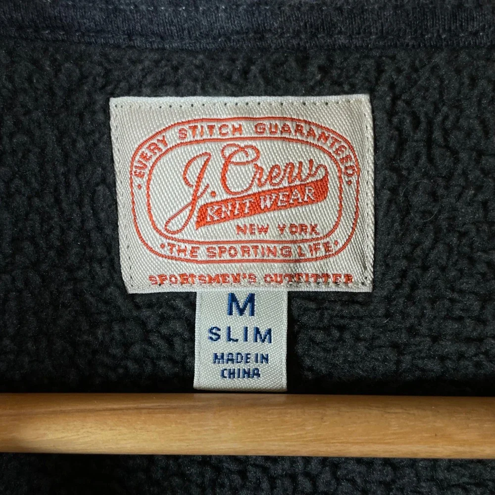 j crew the sporting life sweater knit fleece zip jacket M SLIM heritage gorpcore